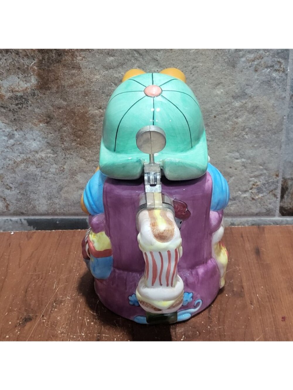 VTG Garfield Weekend Warrior Collectors Stein Danbury Mint  Jim Davis Paws 1993 - Picture 3 of 14